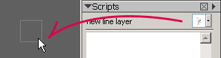 dragging script icon